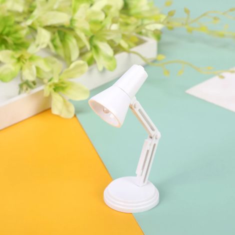 Lampe de bureau LED miniature (blanche), pliable, veilleuse magnétique, lampe de lecture avec pince pour chambre/bureau (1/2)