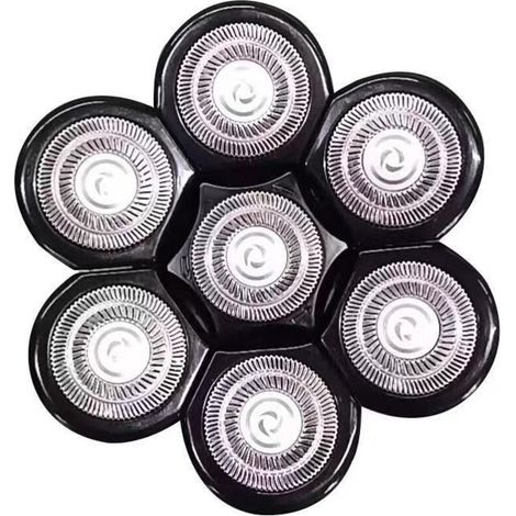 Tête Rasoir 7 têtes faciles à Installer，Rasoir électrique Flottant Barbe Tondeuse à Cheveux (1/3)