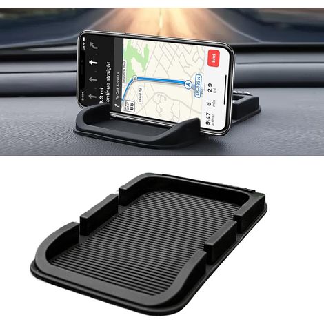 Tappetino antiscivolo 3 in 1 per auto, tappetino in silicone per cruscotto per cellulare, monete, chiavi, GPS, occhiali da sole e contenitore per decorazioni auto.