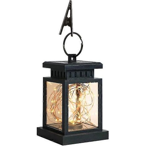 Lanterne solaire Sunwind en métal avec 20 LED blanc chaud, guirlande lumineuse féérique, lampe de table décorative d'extérieur (1/5)