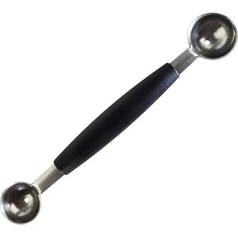 Cuillère À Melon - Double Face - Acier Inoxydable 430 - 18,5 Cm - Pour Fruits Légumes Et Glace - 1 Pièce