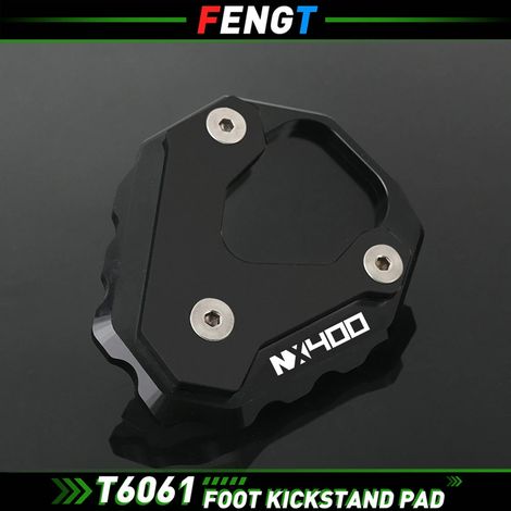 (Nx400 Noir) Compatible avec les motos HONDA NX500 et NX400 (2023-2024) : rehausseur de béquille latérale, repose-pieds et extension de pédale. Compatible NX 500 et 400 MaxPower. (1/4)