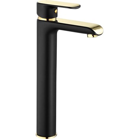 ROBINET DE LAVABO REA BLOOM BLACK GOLD HAUT (1/5)