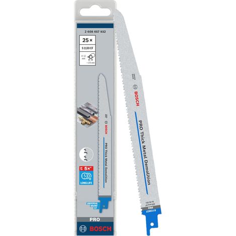BOSCH S1130CF (pkt of 25) PRO Metal Demolition 225mm