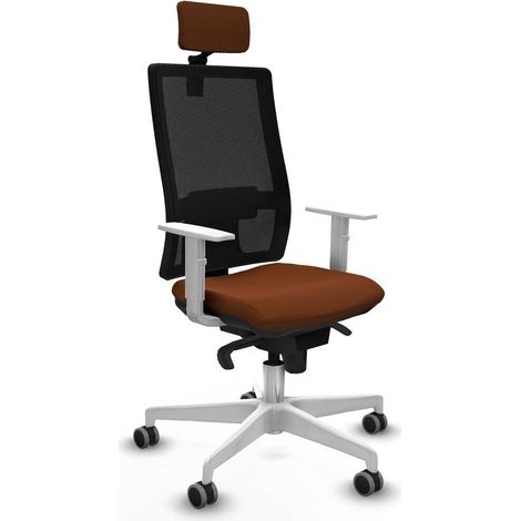 piqueras-y-crespo Chaise de bureau moderne marron similicuir (1/3)