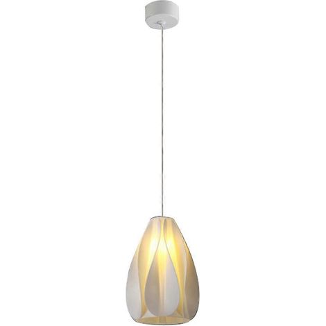 Lustre en PVC avec abat-jour ondulé pour salon, escalier, chambre, îlot de cuisine, salon. A (1/5)