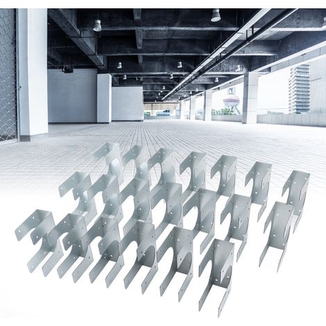 Plaques métalliques pour renforcement de solives bois 20 pièces Plaquettes métal pour tuyaux jusqu'à 2‑1/2 pouces Support extra sécurité rails électriques inox (1/4)