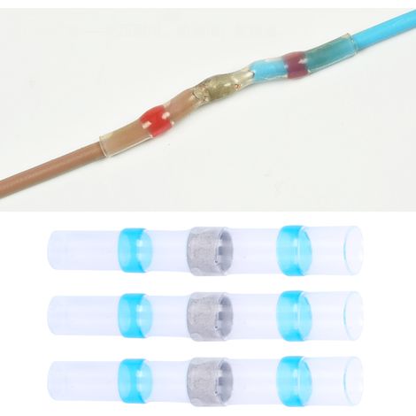 Lot de 200 cosses thermorétractables BST-2, connecteurs de fils en cuivre étamé pour l'électrotechnique. (1/5)