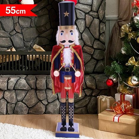 TRADE SHOP - Soldato Schiaccianoci Di Natale In Legno Altezza 55 Cm Decorazioni Natalizie - (1/2)