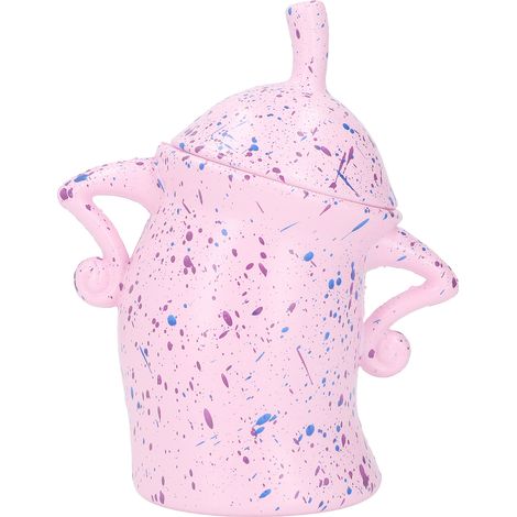 Bocal de conservation amusant en ABS, au design unique et créatif, avec couvercle hermétique. Joli bocal de rangement pour bonbons, décoration intérieure rose. (1/5)