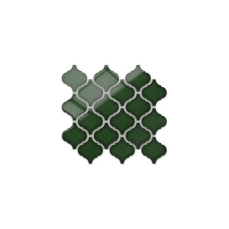 Mosaico in ceramica su rete per bagno o cucina 27.5cm x 24.3cm - Arab Emerald (1/5)