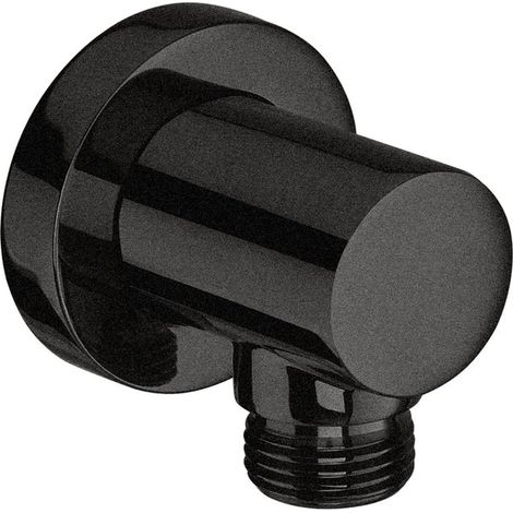 ROCA A5B1450NM0 AQUA Toma de Agua de 1/2" para Flexible de Ducha Negro Titanio Cepillado - ref: A5B1450NM0 (1/2)