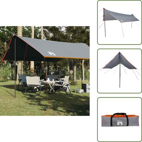 The Living Store Tarp Orange 460x305x210 cm Wasserdicht - Outdoorzelt - Campingzelt - Regenschutz - Sonnenschutz - Wasserdichte Plane (1/5)