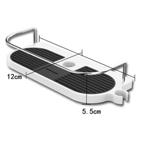 Étagère de douche télescopique Étagère de douche colonne réglable en aluminium Installation sans perçage Étagère de rangement salle de bain 19-25 mm (1/4)