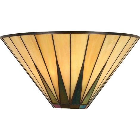 Interiors Dark Star - 1 Luce da Interno Star Tiffany Applique da Parete Bronzo Scuro, Ambra, E14 (1/3)
