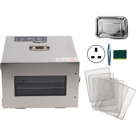 Déshydrateur alimentaire 400W acier inoxydable, 6 plateaux électrique pour fruits légumes, prise UK 220V (1/5)