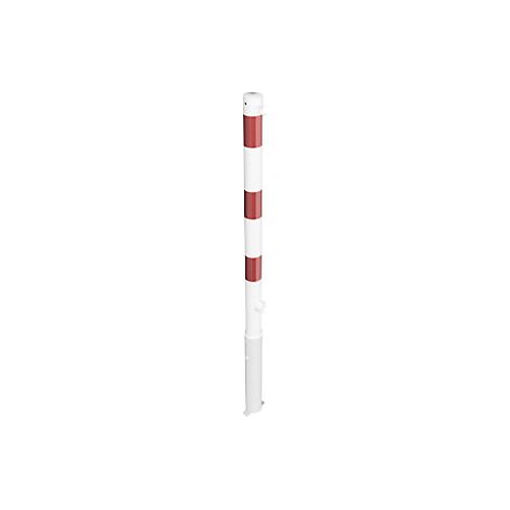 Poste barrera  Ø 60 mm  blanco y rojo  extraíble  con 1