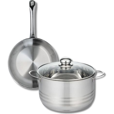 Ensemble de 1 Poêle de cuisson 24 cm et 1 faitout 24 cm Elo Profi Brillant (1/5)