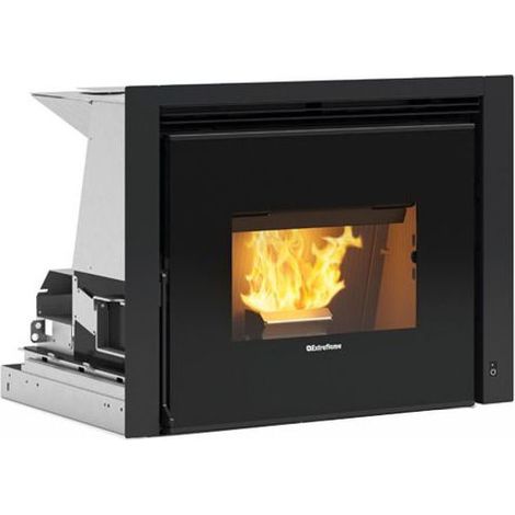 Insert à granulés – Comfort P70 Air Finition noire 67×56 × h53 cm 3,0‑10,0 kW Réservoir de 15 kg – Extraflame