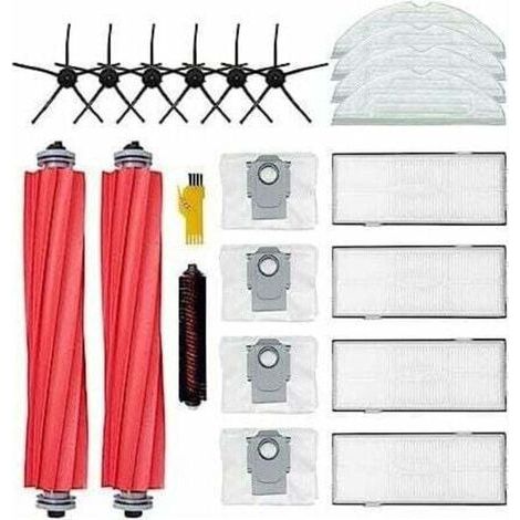 Accessoires pour roborock S7 Pro Ultra S7 Max Ultra S7 MaxV Ultra Robot eur Pièces de rechange 20 Packs 2 Brosses principales & 4 Filtres & 6 Brosses latérales & 4 Chiffons & 4 Sacs (1/4)