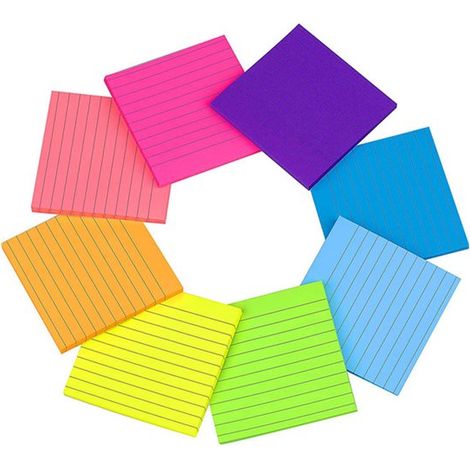 Notas adhesivas, 8 unidades, post, its, post, it, post, it, pestañas post, it, 7,67,63,6 cm, índice post, 45 hojas cuadradas por bloc de notas (1/5)
