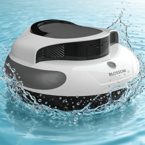 BLOSSOM Robot Pulitore Piscina Senza Fili, 4 Modalità, 90㎡, Autonomia 120min, 5000mAh, per Piscine Interrate  Aspirapiscina Robot (1/5)