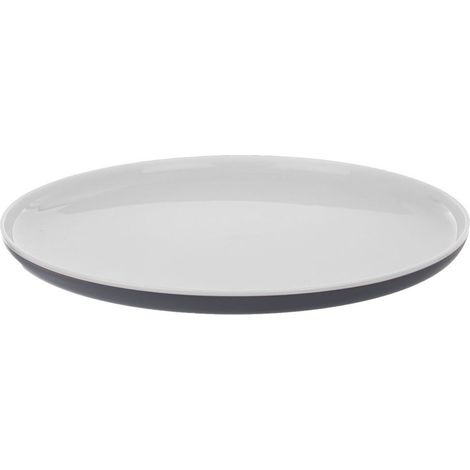 Assiette plate réutilisable en plastique pour touristes, 25 cm