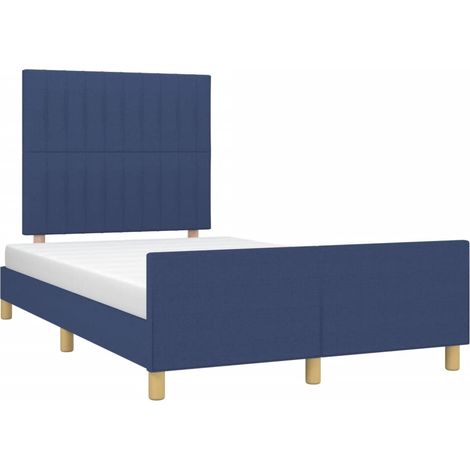 vidaXL Giroletto senza Materasso Blu 120x200 cm in Tessuto (1/4)