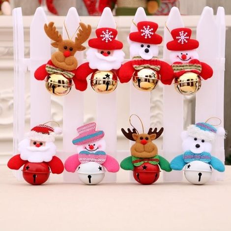 Weihnachtsanhänger – Dekoration – Schneemann – 11 x 7 cm – Vliesstoff – Rot (1/4)