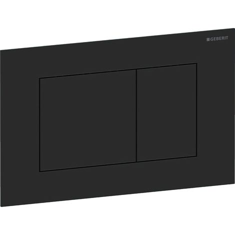 Placca Geberit Sigma40 Square Inox Nero Opaco Doppio Tasto 115.629.14.1 Inox nero opaco