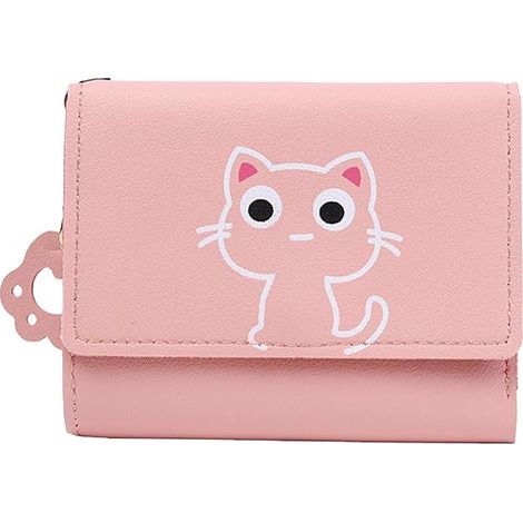 Petit portefeuille pour femme - Porte-monnaie élégant avec porte-cartes, portefeuille compact à trois volets pour un usage quotidien (1/5)
