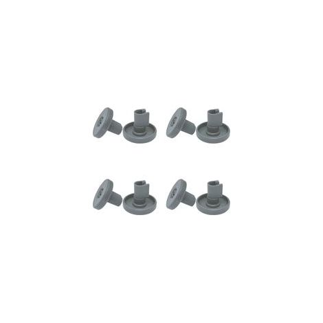 Roulettes pour panier de lave-vaisselle, lot de 8, gris foncé (1/3)