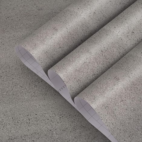 Gris Papier Peint Autocollant Texturé en Béton,Mat,épais,Imperméable,80CMx4M,Sticker Mural de Style Industriel Moderne,FilmDécoratif en Vinyle DIY,Convient pour le Bureau,la Chambre à Coucher (1/5)