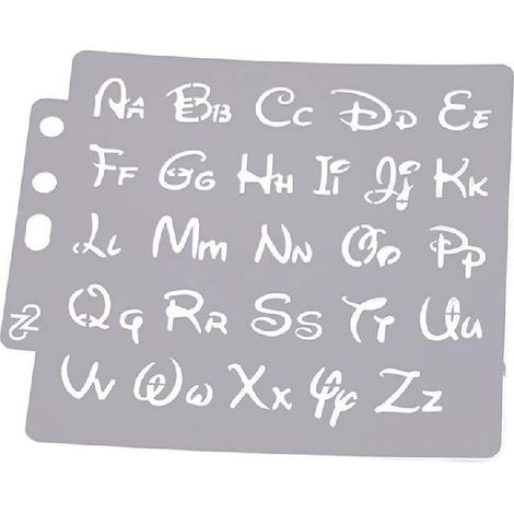 Pochoir Lettres Alphabet - Pochoir Peinture Réutilisable en Plastique PET - Pour Décoration Murale Mobilier Tissu - 1 Pièce