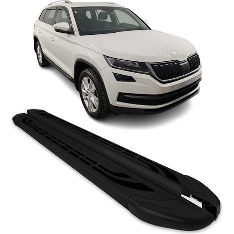 OMAC Marchepieds Latéraux pédale pour Skoda Kodiaq 2017-2023 Aluminium Noir 2Pcs (1/5)