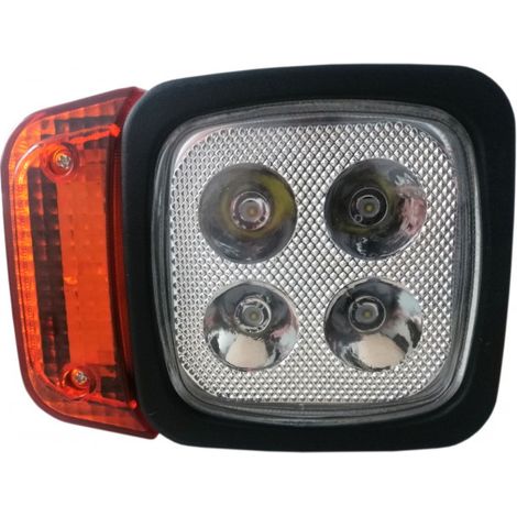 Rechter LED-Scheinwerfer mit Blinker, geeignet für Traktor, Mähdrescher, Bagger, Schneepflug usw. - 4 Dioden, 12 W, 1000 lm
