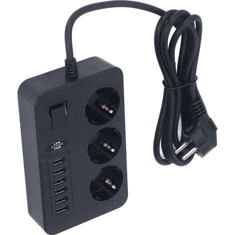 Multiprise multifonctionnelle USB ignifugée avec prise intelligente UE 110-250 V pour la maison et le garage (1/5)
