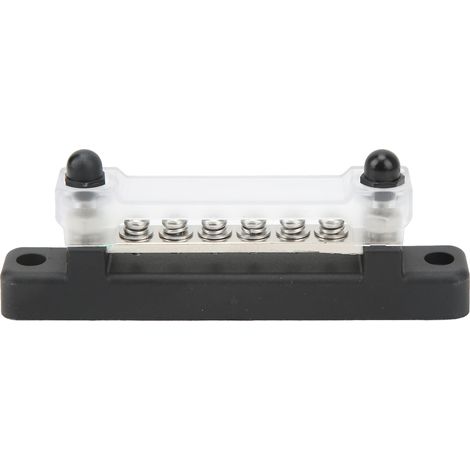 Barre omnibus de batterie 6P, boîtier ABS noir, bloc de distribution d'alimentation flexible en acier inoxydable pour camping-car (1/5)