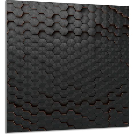 Panneau de verre pour cuisine 60x65 Noir (1/5)
