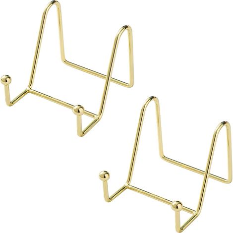 Set aus 2 schmiedeeisernen Ausstellungsständern, Bilderrahmenhalter und Handyhalterung, minimalistische Wohndekoration (1/5)