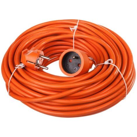Rallonge de jardin 50 m – 3 x 1,5 mm² – 4000 W – 16 A – IP44 – H05VV-F – Câble flexible pour extérieur