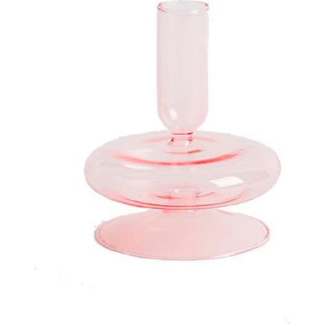 Vase pour centre de table en verre premium design moderne vase pour fleurs ou bougie décoration maison cadeau original Pink 11cm (1/5)