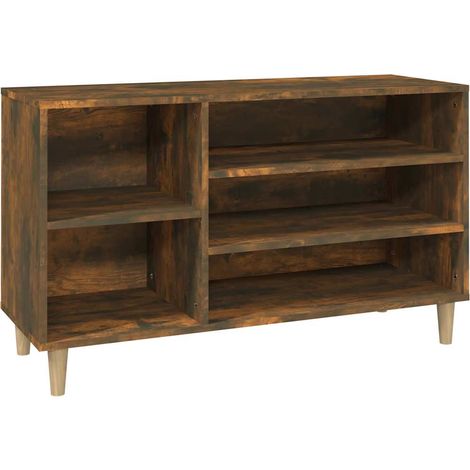 Scarpiera  Mobile per scarpe Rovere Fumo 102x36x60 cm in Legno Multistrato (1/5)