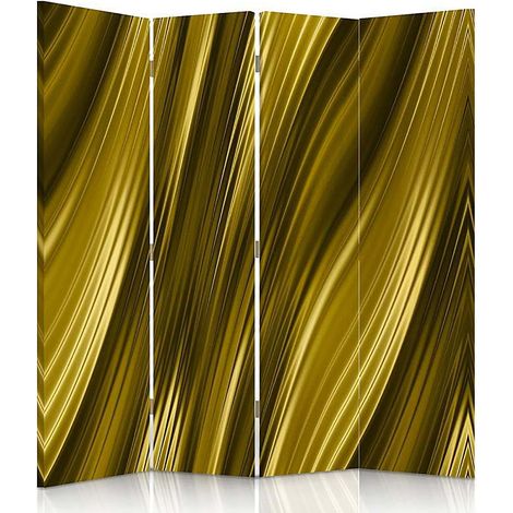 Paravent Tekstura 4 volets: Design Élégant et Moderne - 145 x 150 cm - 2 faces R° V°