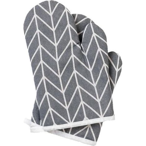Gants de cuisine doubles en coton, résistants à la chaleur, pour la cuisine à domicile, la pâtisserie, le barbecue (1/4)