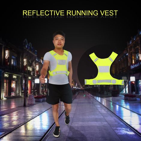 Veste de Sécurité Réfléchissante Haute Visibilité pour Course et Vélo - Ajustable (1/5)