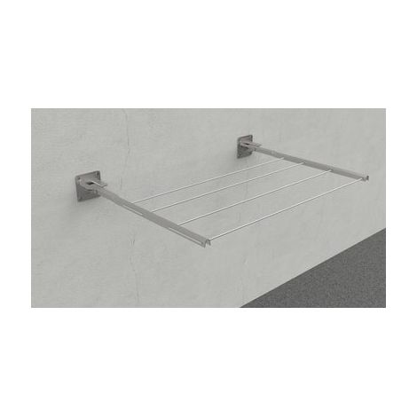 STENDINO A MURO PIEGHEVOLE 714 MINUTEX - ACCIAIO ZINCATO VERNICIATO GRAFITE CM 60 CF=PZ 2- 1 confezioni