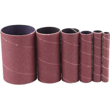 Set di 6 manicotti abrasivi da 115 mm, grana 120 (12/20/25/38/55/80 mm)