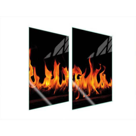 Plaque de protection en verre pour cuisine 2x35x52 cm (feu) (1/5)