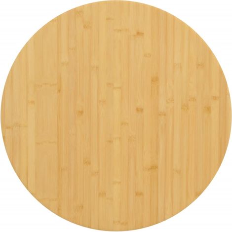 Vidaxl – Dessus de table en bambou Ø60x1,5 cm – Surface facile à nettoyer – Pour tables basses, d'appoint, bar et console – Matériau durable